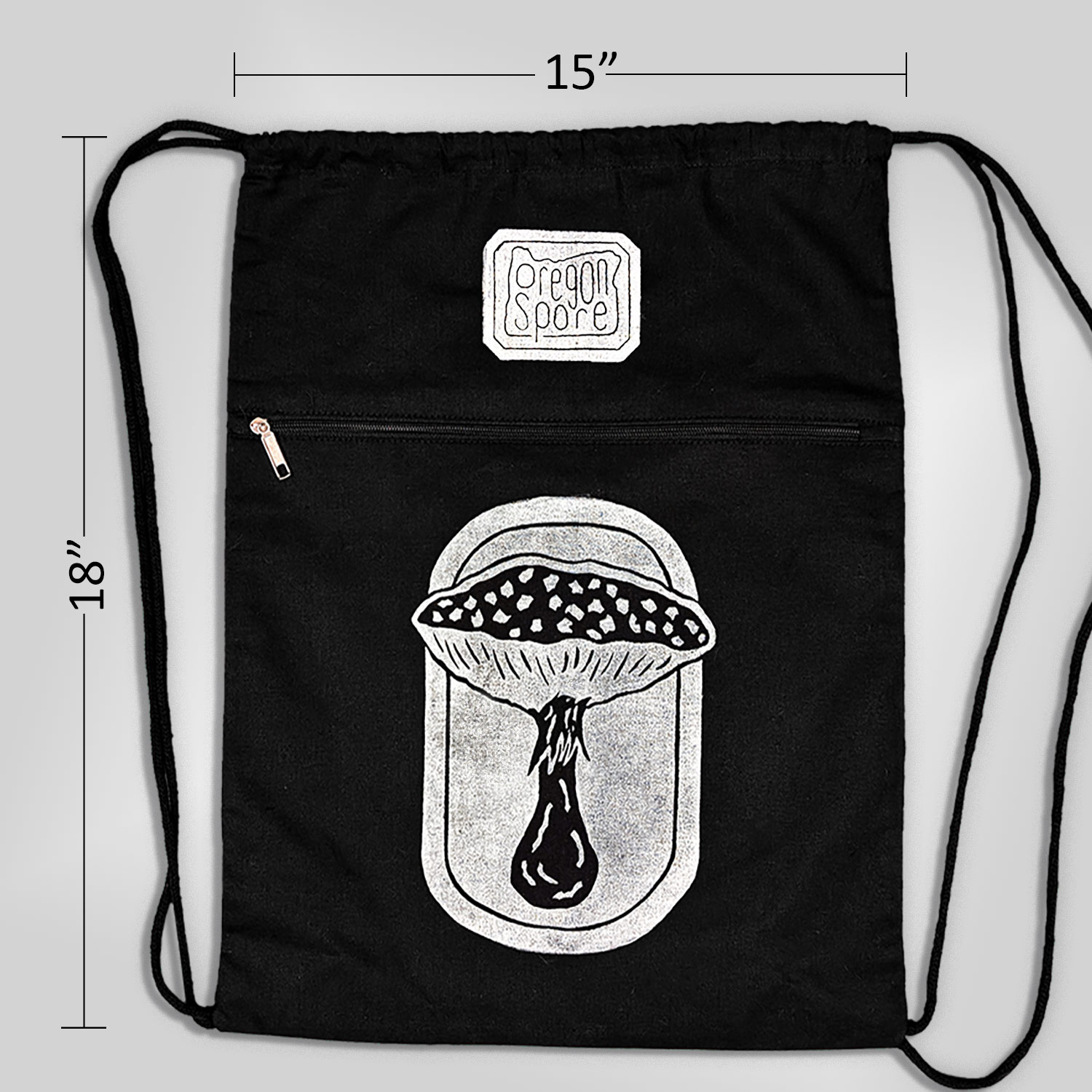 Amanita Mushroom Drawstring Backpack - Image 2