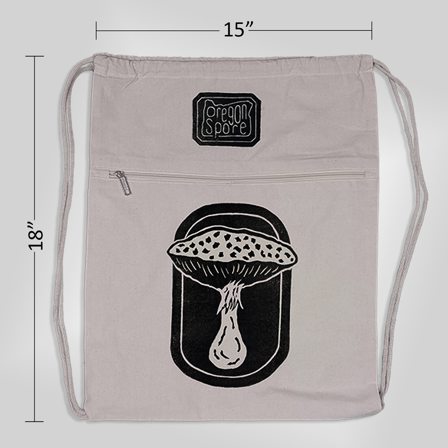 Amanita Mushroom Drawstring Backpack - Image 3
